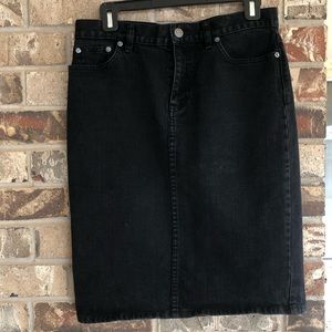 Ralph Lauren Black Denim Skirt
